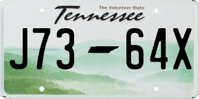 TN license plate J7364X