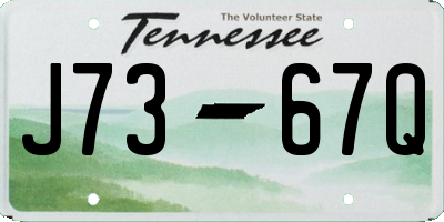 TN license plate J7367Q