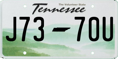 TN license plate J7370U