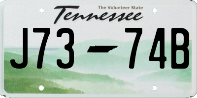 TN license plate J7374B