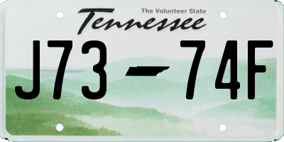 TN license plate J7374F