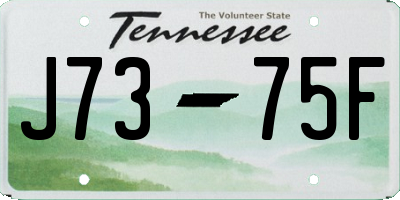 TN license plate J7375F