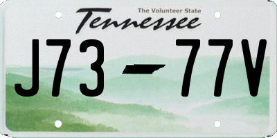 TN license plate J7377V