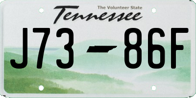TN license plate J7386F