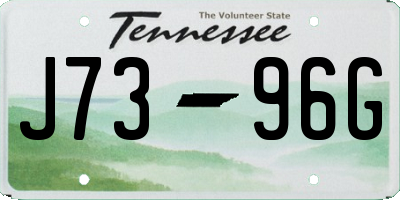 TN license plate J7396G