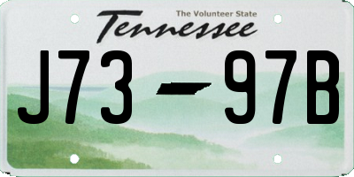 TN license plate J7397B