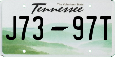 TN license plate J7397T