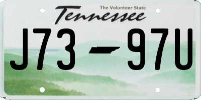 TN license plate J7397U