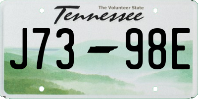 TN license plate J7398E