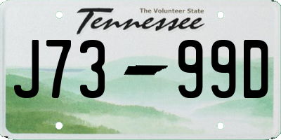 TN license plate J7399D