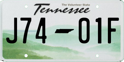 TN license plate J7401F