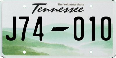 TN license plate J7401O