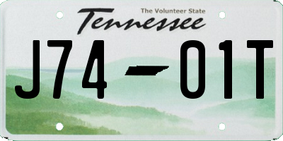 TN license plate J7401T