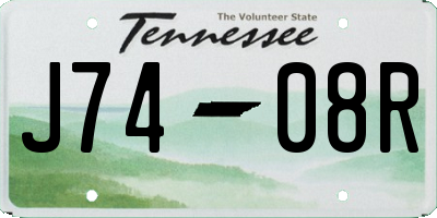 TN license plate J7408R
