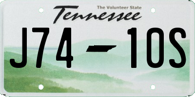 TN license plate J7410S