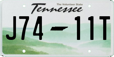 TN license plate J7411T