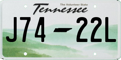 TN license plate J7422L