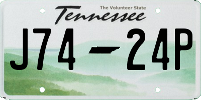 TN license plate J7424P