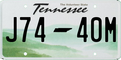 TN license plate J7440M