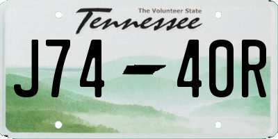 TN license plate J7440R