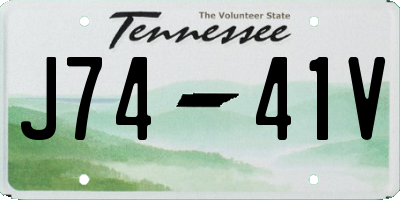 TN license plate J7441V