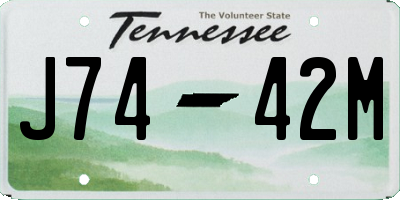 TN license plate J7442M