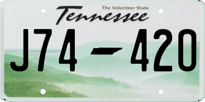 TN license plate J7442O