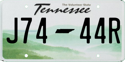 TN license plate J7444R