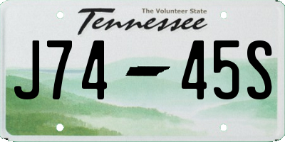 TN license plate J7445S