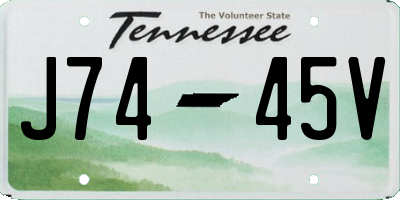 TN license plate J7445V