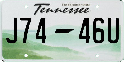 TN license plate J7446U