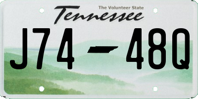 TN license plate J7448Q