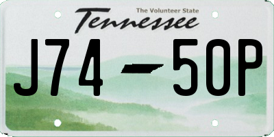 TN license plate J7450P