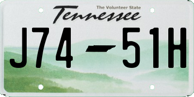 TN license plate J7451H