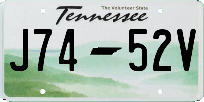 TN license plate J7452V