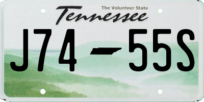 TN license plate J7455S
