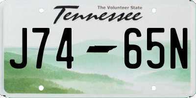 TN license plate J7465N