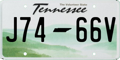 TN license plate J7466V