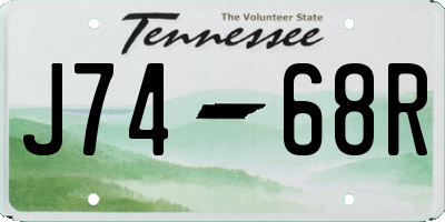 TN license plate J7468R