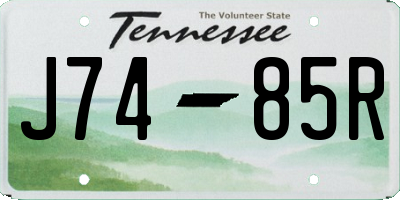 TN license plate J7485R