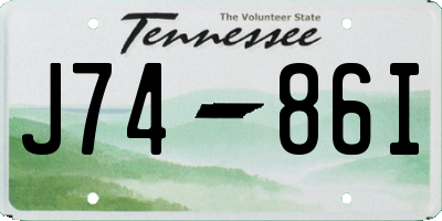 TN license plate J7486I