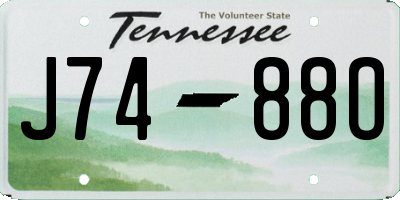 TN license plate J7488O
