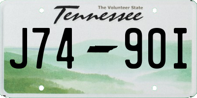 TN license plate J7490I