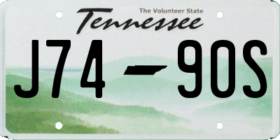 TN license plate J7490S