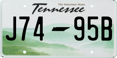 TN license plate J7495B