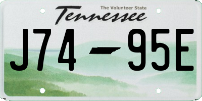 TN license plate J7495E