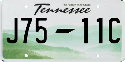 TN license plate J7511C