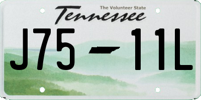 TN license plate J7511L