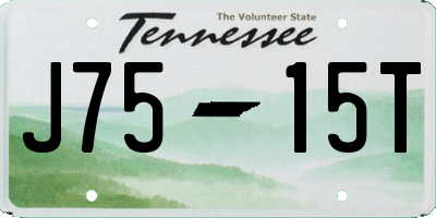 TN license plate J7515T
