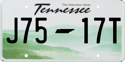 TN license plate J7517T